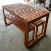 Bàn Ghế Băng Gỗ Chò Nhà Hàng Quán Nhậu (không sơn màu)