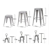 Ghế Bar Tolix Sắt Sơn Tĩnh Điện Đủ Màu