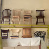 Ghế Gỗ Ikea Windsor Nâu Mặt Lõm