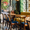 Ghế Nhà Hàng Cafe Thonet Tựa Mây Mắt Cáo Không Tay 