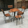 Bộ bàn ghế cafe ngoài trời fanxifan giá tại xưởng (1 bàn 4 ghế)