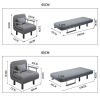 Ghế sofa thông minh kéo dài làm giường 2 trong 1 kích thước 80cm