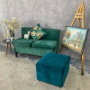 Thanh lý set băng sofa nhung xanh lá & đôn chữ nhật 
