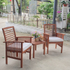 Set bàn ghế nhà hàng cafe có tay gỗ ngoài trời 