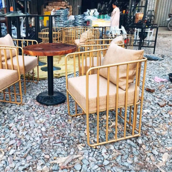 Ghế Sofa Cafe khung Sắt Sắt Cao Cấp