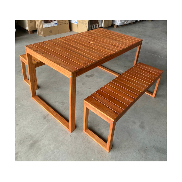 Bàn Ghế Băng Gỗ Chò Nhà Hàng Quán Nhậu (không sơn màu)