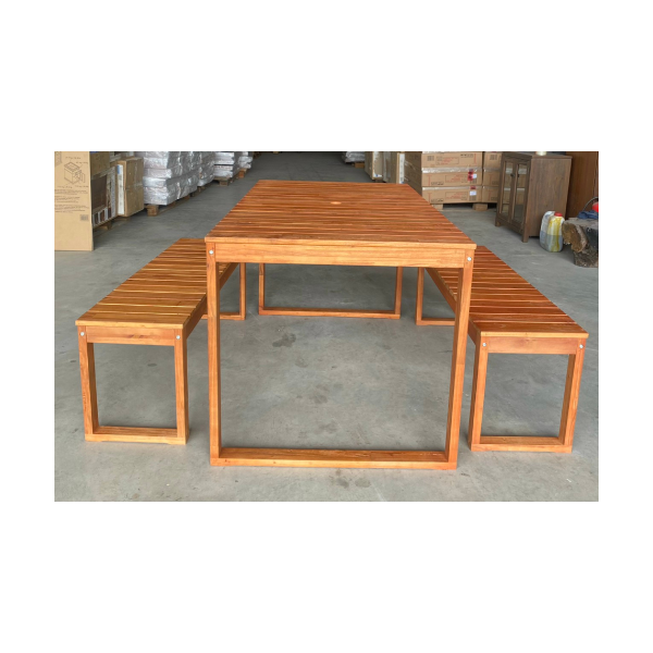 Bàn Ghế Băng Gỗ Chò Nhà Hàng Quán Nhậu (không sơn màu)