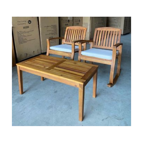 Ghế Gỗ Bập Bênh Lắc Lư Hàng Xuất Kèm Đệm