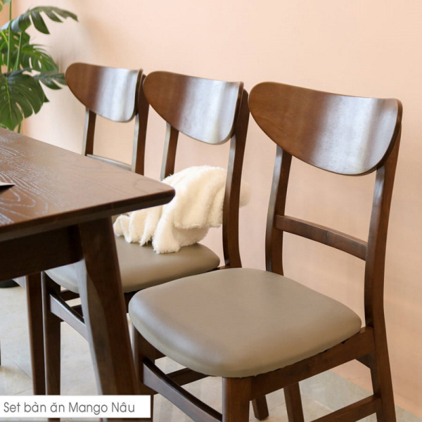 Bộ Bàn Ghế Mango 4 Ghế Nhà Hàng Cafe Giá Rẻ