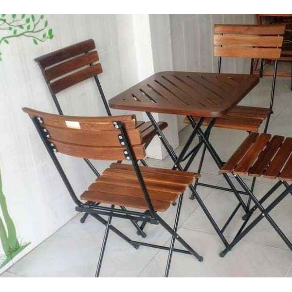 Bộ Bàn Ghế Xếp Cafe Fanxifan Giá Rẻ (1 Bàn 4 Ghế)