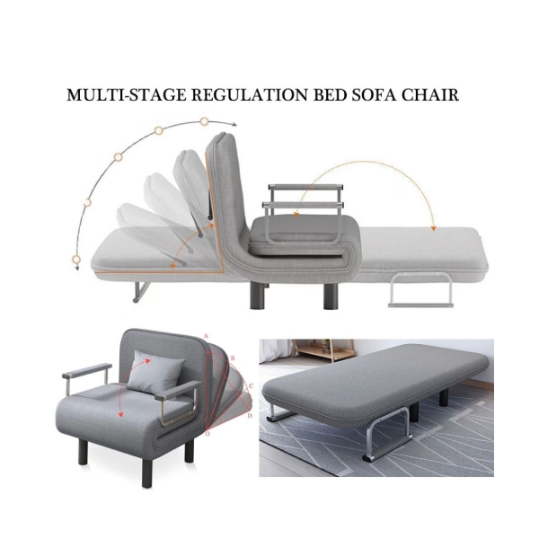 Ghế sofa thông minh kéo dài làm giường 2 trong 1 kích thước 65cm