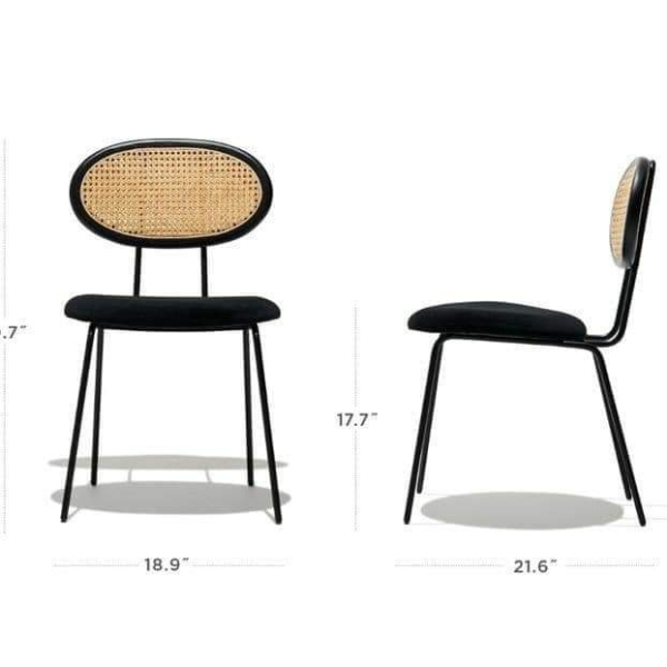 Ghế Cafe Khung Sắt Phối Mây Mắt Cáo