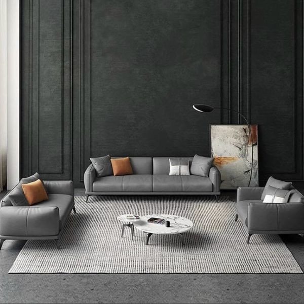 Sofa Da PU 2 Lớp Nhập Khẩu Khung Sồi